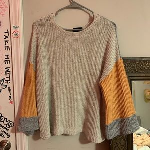 COLOR BLOCK NASHVILLE BOUTIQUE LOOSE KNIT SWEATER